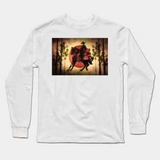 Japanese Samurai and Horse Long Sleeve T-Shirt